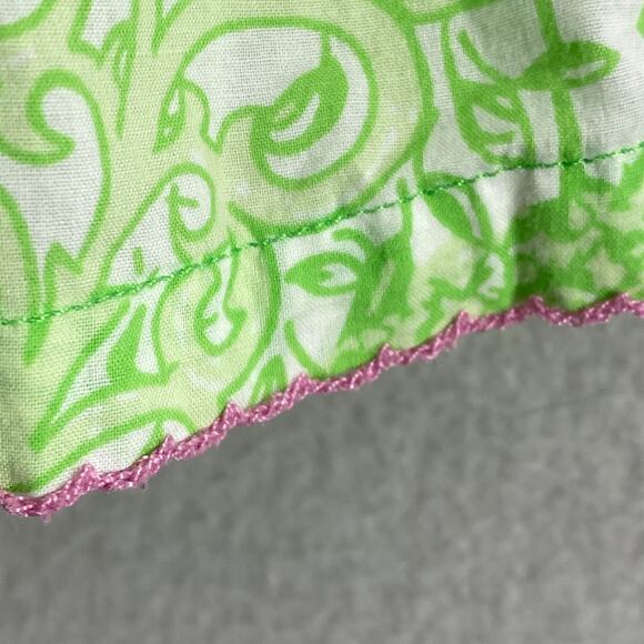 LILLY PULITZER Dress S JUBILEE Babydoll Sundress Mini Shirred Sleeveless Green - Picture 7 of 13